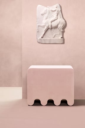 FBHS071_Ossicle leather stool_LIFESTYLE01