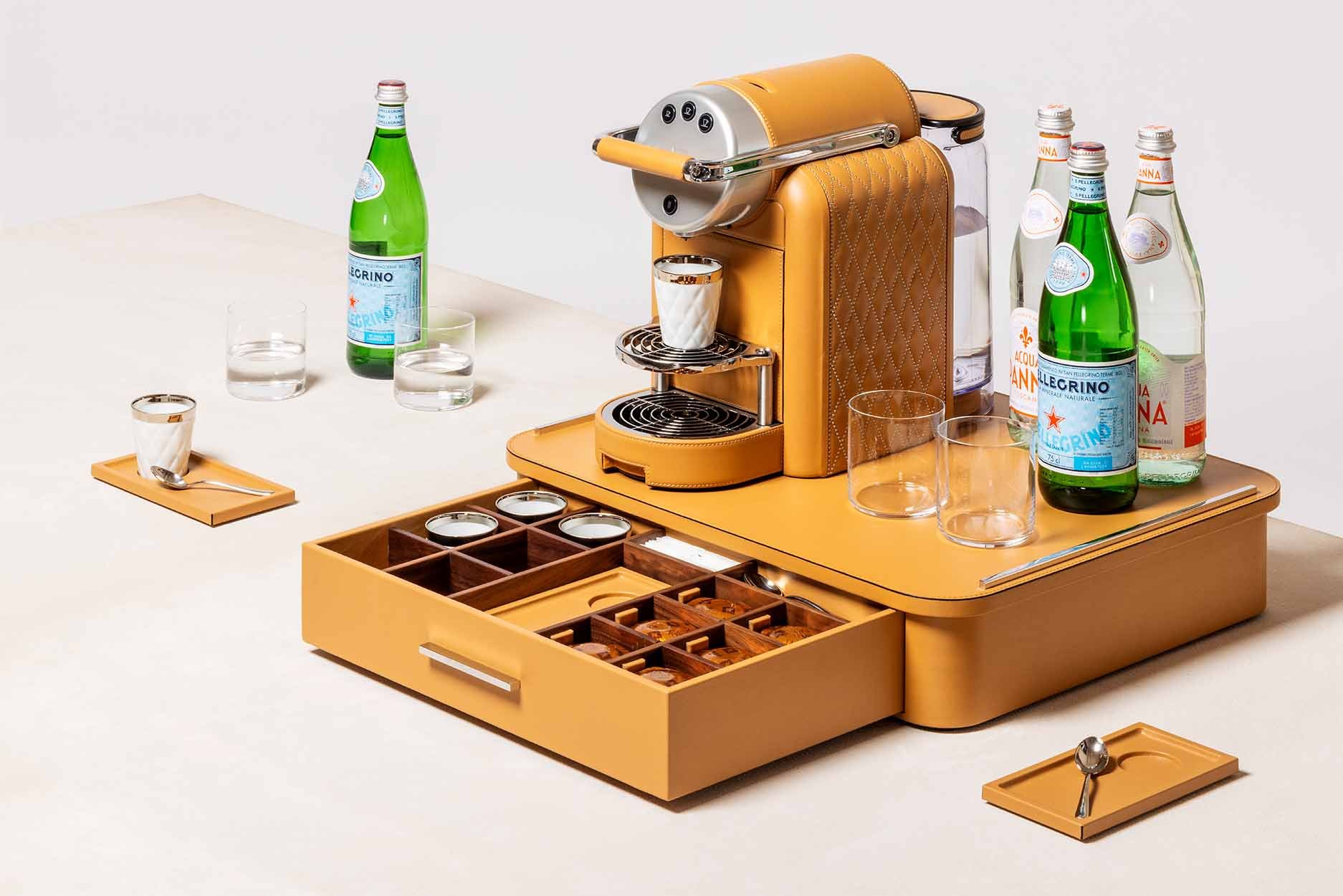 Saint-Germain Deluxe Tea & Coffee Drawer with coffee machine by Giobagnara