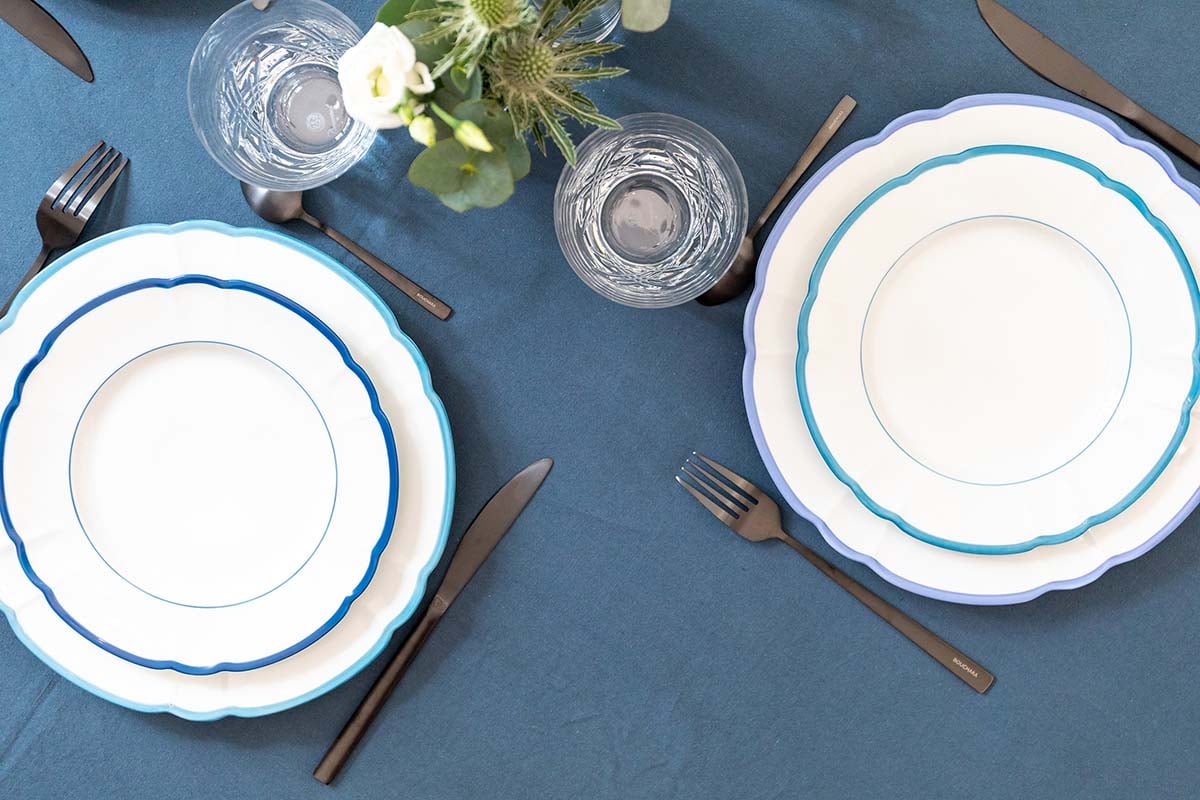 Colette dinner and charger plates by Haviland and Parlon Limoges porcelain